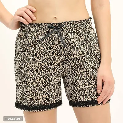 ENVIE Women's Casual wear Female Shorts_Ladies Stylish Night/Sleep Wear,Girls Stretchy Regular Bottom Printed Shorts (Print and Color May Be Vary)-thumb5