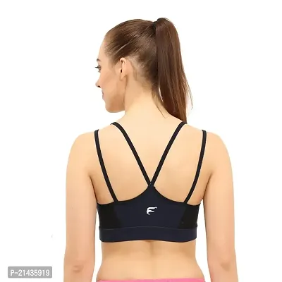 ENVIE Women's Cotton Padded Sports Bra_Removable Pad, Full Coverage, Non-Wired, T-Shirt Type Bra|Inner Wear for Gym,Workout,Yoga Daily Use Sports Bra