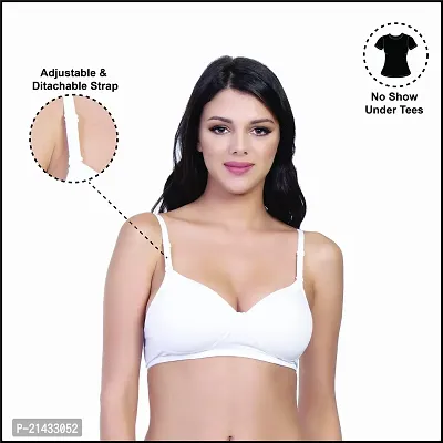 ENVIE Women's Padded Cotton Bra_Ladies Non-Wired T-Shirt Bra|Girls Inner Wear Casual Use Everyday Padded Bra-thumb5