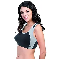 Envie Women's Cotton Padded Sports Bra/Removable Pad, Racerback, Full Coverage, Non-Wired, T-Shirt Type Bra/Workout/Yoga Ladies Inner Wear Daily Use Sports Bra-thumb1