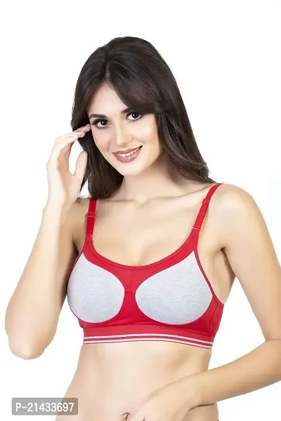 Envie Women's Padded Sports Bra | Non-Wired Bra/Stylish Inner Wear for Ladies Full Coverage Bra-thumb0