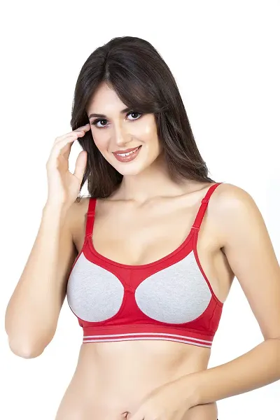 Envie Women's Padded Sports Bra | Non-Wired Bra/Stylish Inner Wear for Ladies Full Coverage Bra