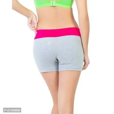 ENVIE Women's Cotton Workout Yoga Shorts/Ladies Premium Soft Stretch Shorts with Side Pocket-thumb3