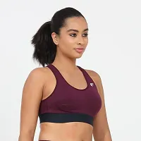 ENVIE Women's Cotton Padded Sports Bra/Removable Pad, Racerback, Full Coverage, Non-Wired, T-Shirt Type Bra/Workout/Yoga Ladies Inner Wear Daily Use Sports Bra-thumb2