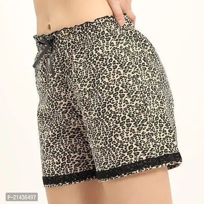 ENVIE Women's Casual wear Female Shorts_Ladies Stylish Night/Sleep Wear,Girls Stretchy Regular Bottom Printed Shorts (Print and Color May Be Vary)-thumb4