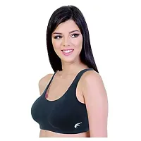 Envie Women's Molded Cotton Sports Bra/Full Coverage, Non-Padded, Non-Wired, T-Shirt Type Bra/Workout/Yoga Ladies Inner Wear Daily Use Sports Bra-thumb1