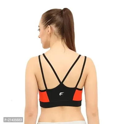 ENVIE Women's Cotton Padded Sports Bra_Removable Pad, Full Coverage, Non-Wired, T-Shirt Type Bra|Inner Wear for Gym,Workout,Yoga Daily Use Sports Bra