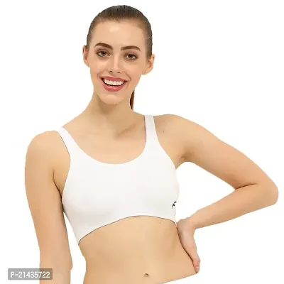 ENVIE Women's Cotton Sports Bra_Full Coverage, Non-Padded, Non-Wired T-Shirt Type Bra|Inner Wear for Yoga, Indoor Exercise Sports Bra