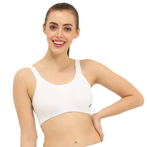 ENVIE Women's Cotton Sports Bra_Full Coverage, Non-Padded, Non-Wired T-Shirt Type Bra|Inner Wear for Yoga, Indoor Exercise Sports Bra