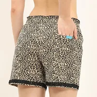 ENVIE Women's Casual wear Female Shorts_Ladies Stylish Night/Sleep Wear,Girls Stretchy Regular Bottom Printed Shorts (Print and Color May Be Vary) L-thumb1