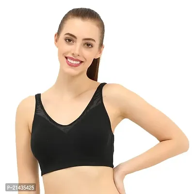 ENVIE Women's Molded Cotton Sports Bra/Full Coverage, Non-Padded,  Non-Wired, T-Shirt Type Bra/Workout/Yoga Ladies Inner Wear Daily Use Sports  Bra 