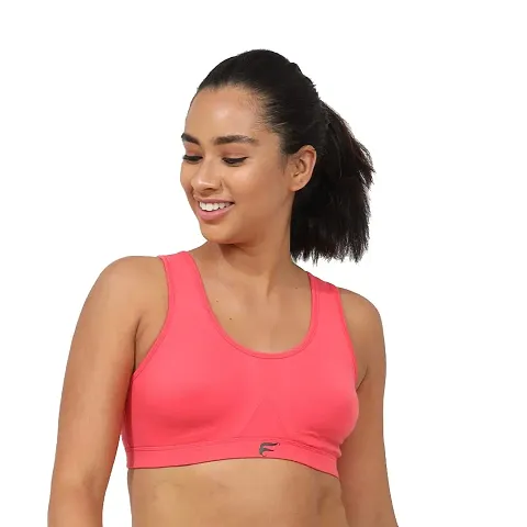 Envie Women's Molded Cotton Sports Bra/Full Coverage, Non-Padded, Non-Wired, T-Shirt Type Bra/Workout/Yoga Ladies Inner Wear Daily Use Sports Bra