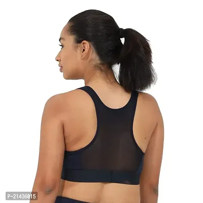 ENVIE Women's Cotton Padded Sports Bra/Removable Pad, Racerback, Full Coverage, Non-Wired, T-Shirt Type Bra/Workout/Yoga Ladies Inner Wear Daily Use Sports Bra