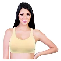 ENVIE Women's Cotton Sports Bra_Full Coverage, Non-Padded, Non-Wired T-Shirt Type Bra|Inner Wear for Yoga, Indoor Exercise Sports Bra-thumb2