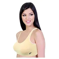 ENVIE Women's Cotton Sports Bra_Full Coverage, Non-Padded, Non-Wired T-Shirt Type Bra|Inner Wear for Yoga, Indoor Exercise Sports Bra-thumb1