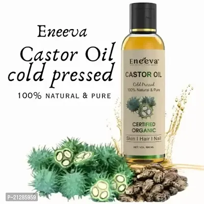 eneeva Castor oil cold pressed 100% natural  pure Hair Oil  (100 ml)-thumb0