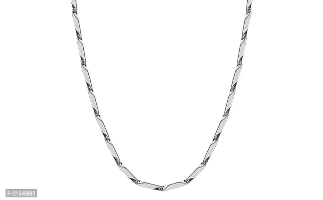 Stainless Steel Rice Chain Necklace for Men and Boys Titanium Plated Stainless Steel ChainFancy Double Coated Popular Chain For Men Women Necklace Boys Elegant-thumb0