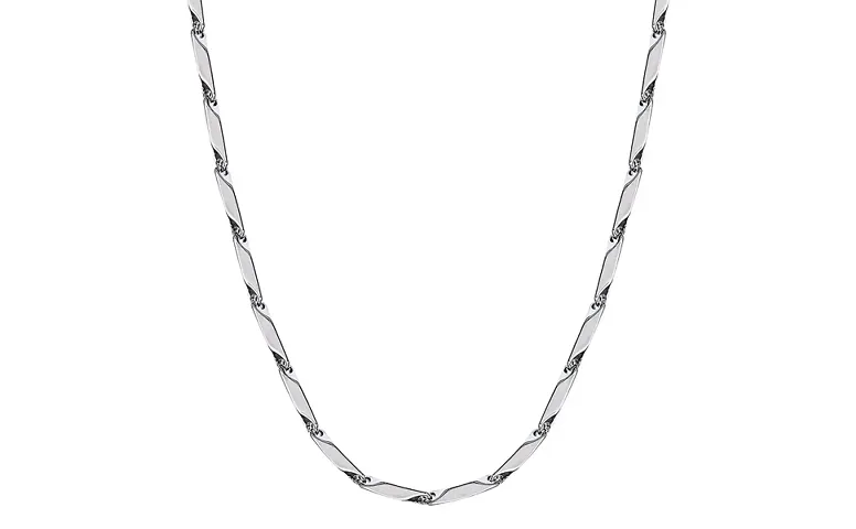 Perfect4U Men's Double Coated Popular Stainless Steel Chain For Men and Boys Stylish Chains Necklace. SILVER