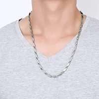 Stainless Steel Rice Chain Necklace for Men and Boys Titanium Plated Stainless Steel ChainFancy Double Coated Popular Chain For Men Women Necklace Boys Elegant-thumb2