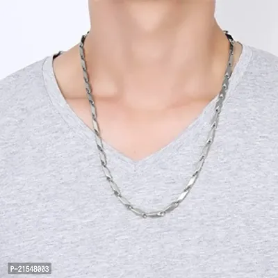 Stainless Steel Rice Chain Necklace for Men and Boys Titanium Plated Stainless Steel ChainFancy Double Coated Popular Chain For Men Women Necklace Boys Elegant-thumb3