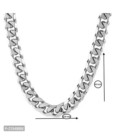 Trendy Men Silver Silver Plated Rope Chain (Pack-1)-thumb2
