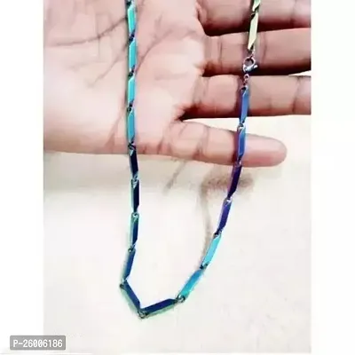 Stainless Steel Rice Chain for Men and Boys (Multicolor) Stainless Steel Chains