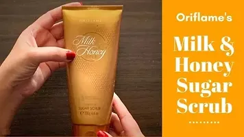 Oriflame Milk And Honey Gold Smoothing Sugar Scrub 200gm...-thumb1