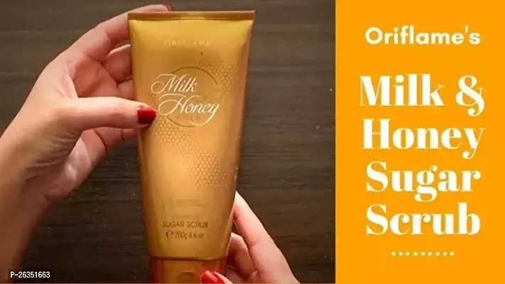 Oriflame Milk And Honey Gold Smoothing Sugar Scrub 200gm...-thumb2