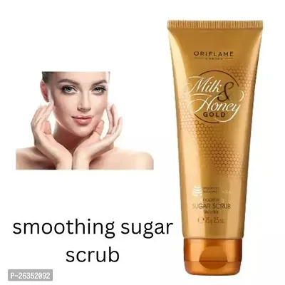 ORIFLAME SWEDEN MILK  HONEY GOLD SMOOTHING SUGAR FACE SCRUB PACK OF 1-thumb0