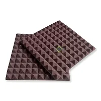 YGM Acoustic Foams? Pyramid Soundproofing Studio (Set of 6) Acoustic Foam 1'x1' - 1 Inches (Coffee)-thumb1