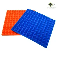 YGM Acoustic Foams? Pyramid Soundproofing Studio (Set of 6) Acoustic Foam 1'x1' - 1 Inches (Blue)-thumb2