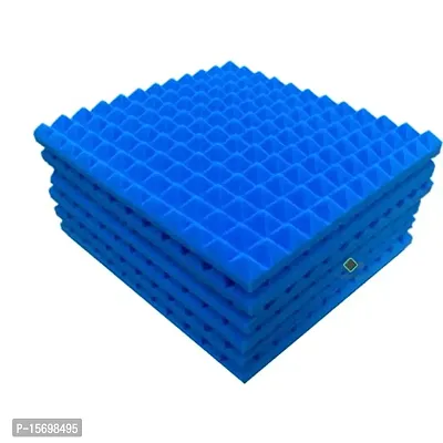 YGM Acoustic Foams? Pyramid Soundproofing Studio (Set of 6) Acoustic Foam 1'x1' - 1 Inches (Blue)-thumb0