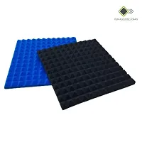 YGM Acoustic Foams? Pyramid Soundproofing Studio (Set of 6) Acoustic Foam 1'x1' - 1 Inches (Blue)-thumb1