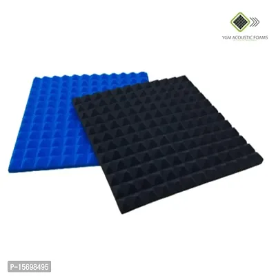 YGM Acoustic Foams? Pyramid Soundproofing Studio (Set of 6) Acoustic Foam 1'x1' - 1 Inches (Blue)-thumb2