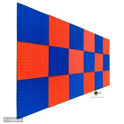 YGM Acoustic Foams? Pyramid Soundproofing Studio (Set of 6) Acoustic Foam 1'x1' - 1 Inches (Blue)-thumb4