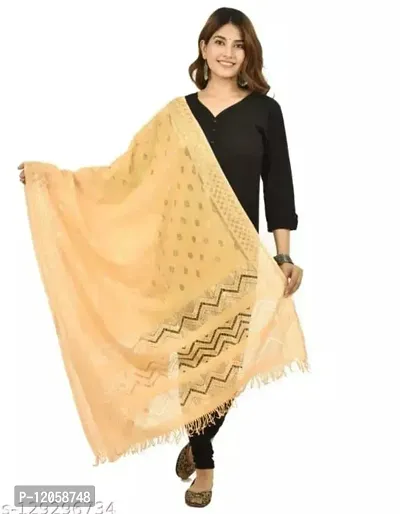 The Fairdeal Banarasi Rasal Silk Chiku Duppata-thumb0