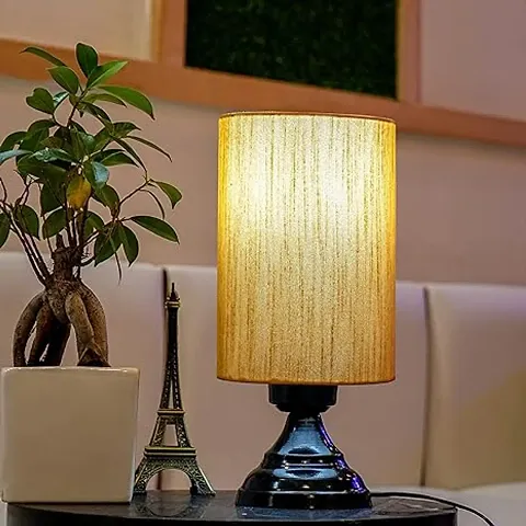 Designer Light Shadow Cotton Fabric Table Lamp For Bedroom Desk Lamp For Living Room