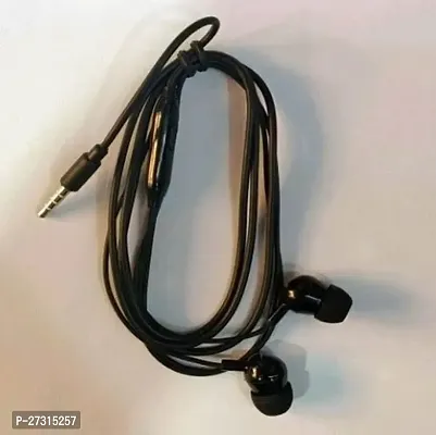 Stylish Black In-ear Wired - 3.5 MM Single Pin Headphones With Microphone