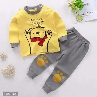 Yellow Cotton Clothing Set for Boys-thumb0