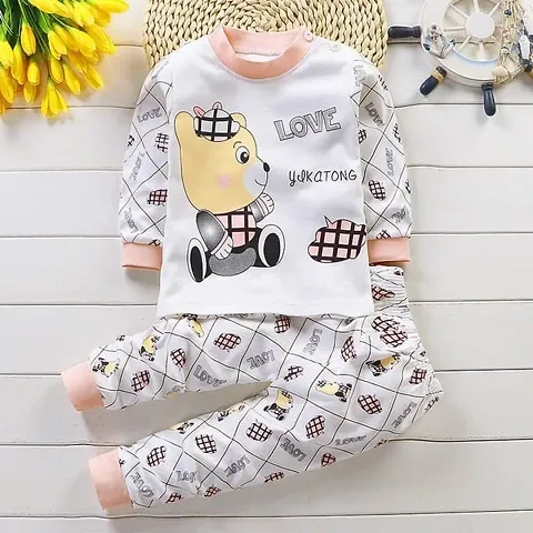 Printed Cotton T Shirt and Pant Set for Boys