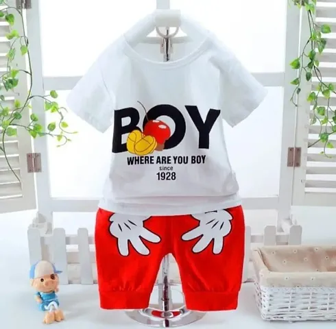 Stylish Cotton Printed Clothing Set For Boys