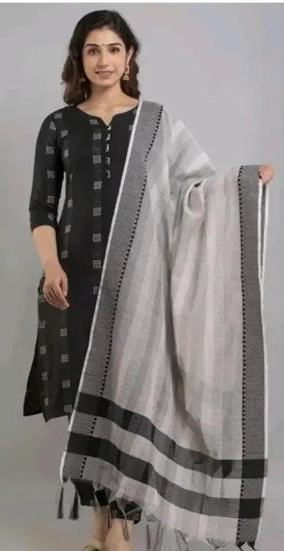 Fancy Kurta Bottom And Dupatta Set For Women