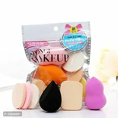 New 6 pieces Set Women's Round Soft Makeup Beauty Eye Face Foundation Blender Facial Smooth Powder Puff Cosmetics Blush Applicators Sponges Use for Dry and Wet