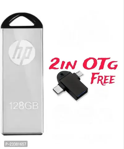 HP v220w 128GB USB  Pen Drive - Black 2in1 otg pendrive-thumb0