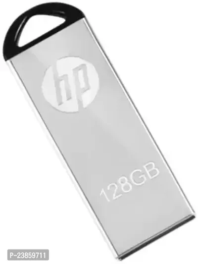 HP V220 Metal 128 GB Pen Drive  (Silver)-thumb0