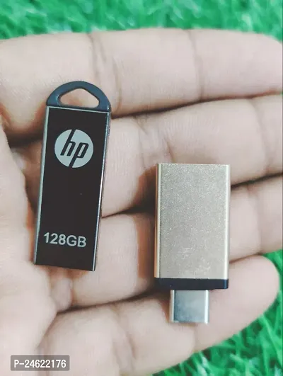 Pendrive 128GB with tyep C OTG Connecter free Pen drive-thumb0