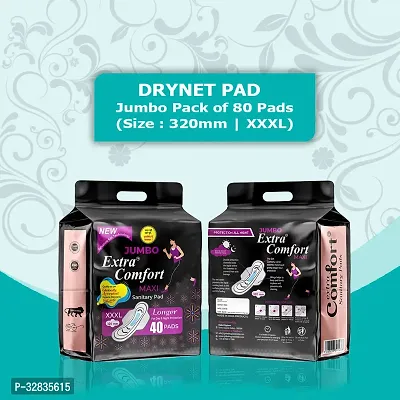 Maxi Sanitary Pads for Women, Size XXXL, 80 Pads, pack of 2  Sanitary Napkin Pad With Wing-thumb0