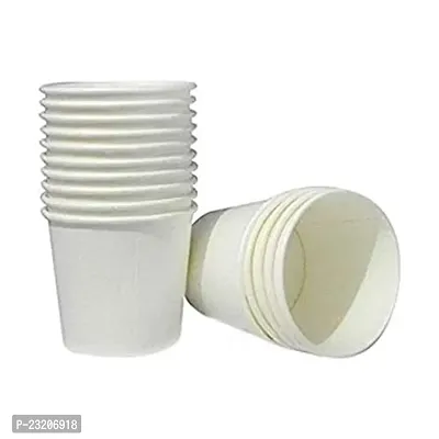 Celebration Essentials Disposable Red Party Cups Sturdy Double Wall Paper Cups Ripple Cup For Hot and Cold Beverage 500 ml Pack Of 10 Pcs white color-thumb0