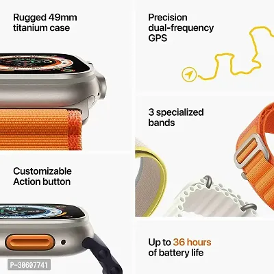 T800 Ultra Smart Watch with Dual Strap Full Screen Waterproof Touch Display Bluetooth Calling Compatible with All Android  iOS (orange) Sleek and Stylish Design-thumb4