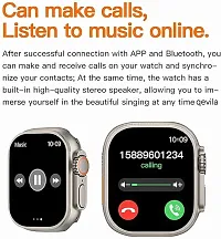 T800 Ultra Smart Watch with Dual Strap Full Screen Waterproof Touch Display Bluetooth Calling Compatible with All Android  iOS (orange) Sleek and Stylish Design-thumb4